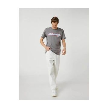 Koton 3SAM10608HK Gri Erkek T-Shirt