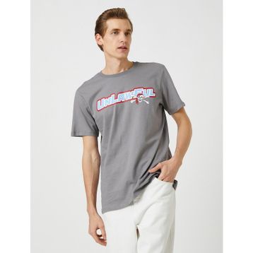 Koton 3SAM10608HK Gri Erkek T-Shirt