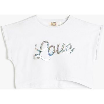 Koton 3SKG10037AK Beyaz Kız Çocuk T-Shirt