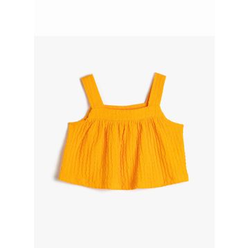 Koton 3SKG10085AK Düz Turuncu Kız Çocuk T-Shirt