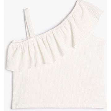 Koton 3SKG10140AK Beyaz Kız Çocuk T-Shirt