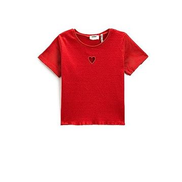 Koton 3SKG10151AK Kırmızı Basic Kız Çocuk T-shirt