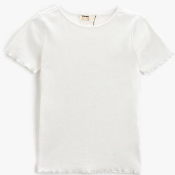 Koton 3SKG10159AK Beyaz Kız Çocuk T-shirt