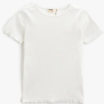 Koton 3SKG10159AK Beyaz Kız Çocuk T-shirt