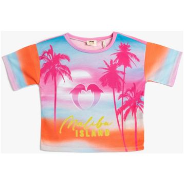 Koton 3SKG10436AK Pembe Kız Çocuk T-shirt