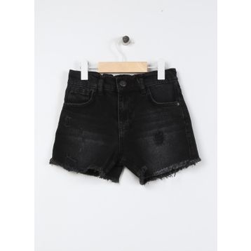 Koton 3SKG40008AD 999 Siyah Kız Çocuk Pamuk Denim Şort