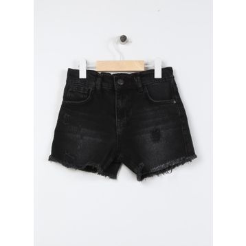 Koton 3SKG40008AD 999 Siyah Kız Çocuk Pamuk Denim Şort