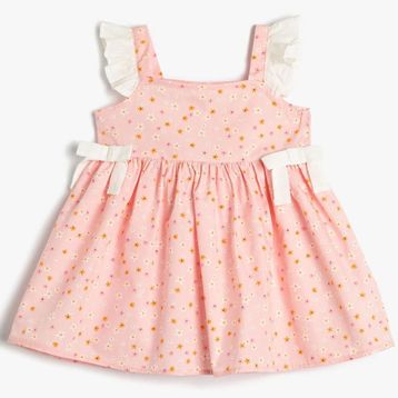 Koton 3SMG80032AW Pembe Kız Bebek Elbise