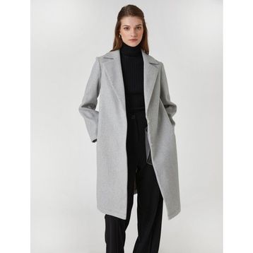 Koton 3WAK00072EW Grı Melanj Grm Kadın Outerwear Kaban