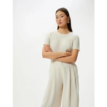 Koton 4SAK50019EK Bej Kadın T-shirt