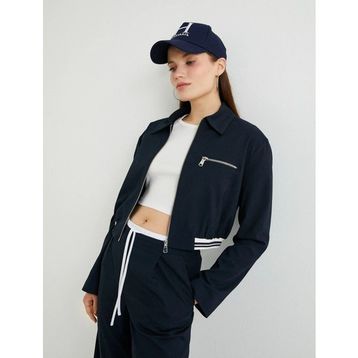 Koton 4SAK50095PW 707 Lacivert Kadın Bomber Ceket