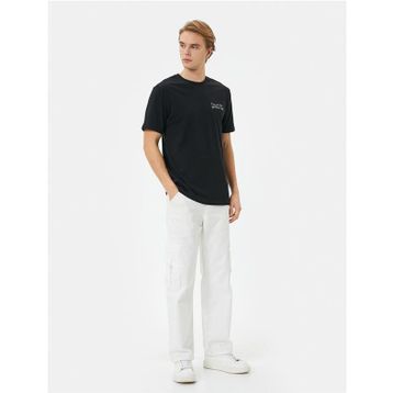 Koton 4SAM10058HK 999 Siyah Pamuk Jersey Kısa Kollu Erkek T-shirt