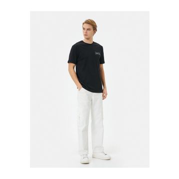 Koton 4SAM10058HK 999 Siyah Pamuk Jersey Kısa Kollu Erkek T-shirt