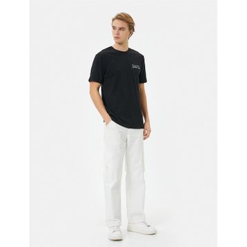 Koton 4SAM10058HK 999 Siyah Pamuk Jersey Kısa Kollu Erkek T-shirt