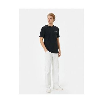 Koton 4SAM10058HK 999 Siyah Pamuk Jersey Kısa Kollu Erkek T-shirt