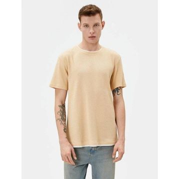 Koton 4SAM10065HK Bej Erkek T-shirt