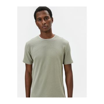 Koton 4SAM10065HK Haki Erkek T-shirt