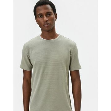 Koton 4SAM10065HK Haki Erkek T-shirt