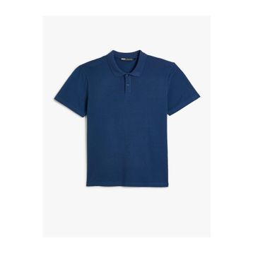 Koton 4SAM10113MK 716 Lacivert Pamuk Jersey Kısa Kollu Polo Yaka Basic Erkek T-shirt