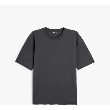 Koton 4SAM10270HK 024 Gri Basic Erkek T-shirt