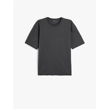 Koton 4SAM10270HK 024 Gri Basic Erkek T-shirt