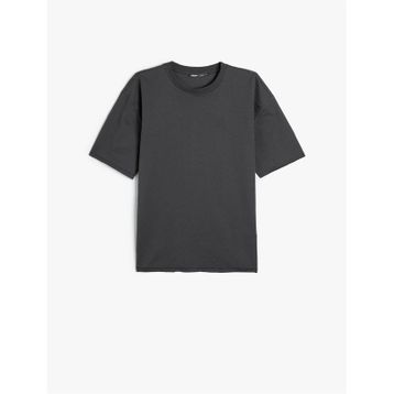 Koton 4SAM10270HK 024 Gri Basic Erkek T-shirt