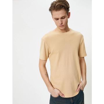 Koton 4SAM10272HK Bej Erkek T-shirt