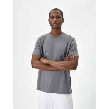 Koton 4SAM10281HK Gri Basic Erkek T-shirt