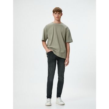 Koton 4SAM40005ND Siyah Erkek Jean Pantolon
