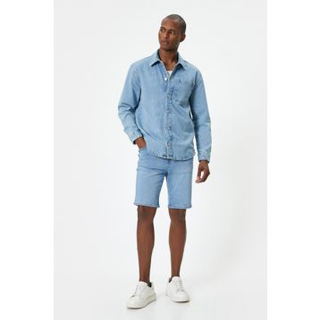 Koton 4SAM40311ND 600 Açık Indigo Denim Erkek Şort