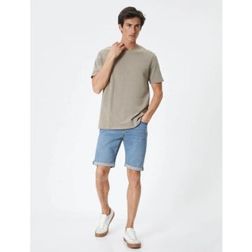Koton 4SAM40312ND 600 Açık Indigo Denim Erkek Şort