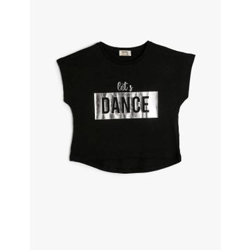 Koton 4SKG10020AK Siyah Kız Çocuk T-shirt