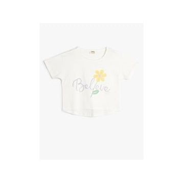 Koton 4SKG10223AK Ekru Kız Çocuk T-shirt