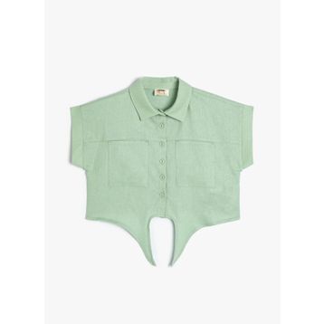 Koton 4SKG60017AW Yeşil Kız Çocuk Gömlek