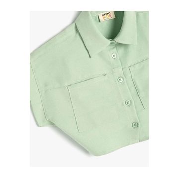 Koton 4SKG60017AW Yeşil Kız Çocuk Gömlek