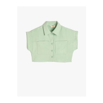 Koton 4SKG60017AW Yeşil Kız Çocuk Gömlek