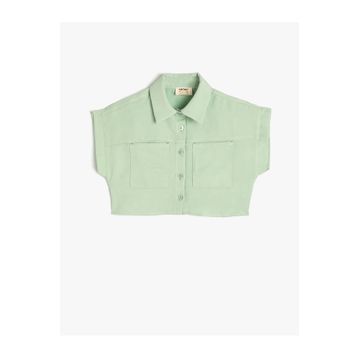 Koton 4SKG60017AW Yeşil Kız Çocuk Gömlek