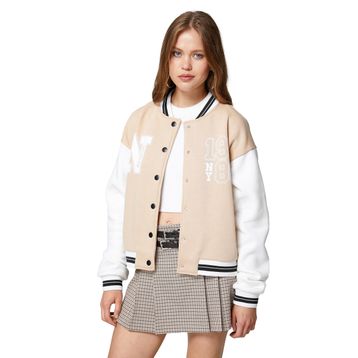 Koton 4WAL10001IK Bej Kadın Sweatshirt