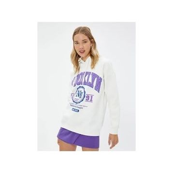Koton 4WAL10089IK Ekru Kadın Sweat