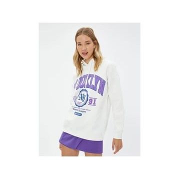 Koton 4WAL10089IK Ekru Kadın Sweat