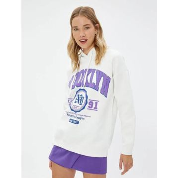 Koton 4WAL10089IK Ekru Kadın Sweat