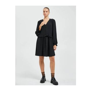 Koton 4WAL80034IW Siyah Kadın Elbise