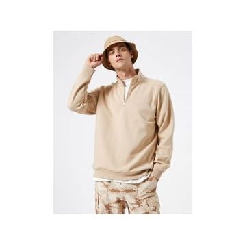 Koton 4WAM70126MK Bej Erkek Sweatshirt