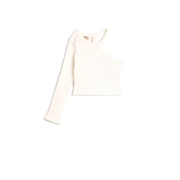 Koton 4WKG10097AK Beyaz Kız Çocuk T-shirt