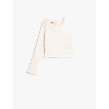 Koton 4WKG10097AK Beyaz Kız Çocuk T-shirt