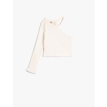 Koton 4WKG10097AK Beyaz Kız Çocuk T-shirt