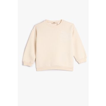 Koton 4WKG10225AK Bej Kız Çocuk Sweatshirt