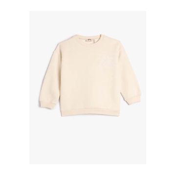 Koton 4WKG10225AK Bej Kız Çocuk Sweatshirt