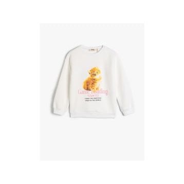 Koton 4WKG10507AK Ekru Kız Çocuk Sweatshirt