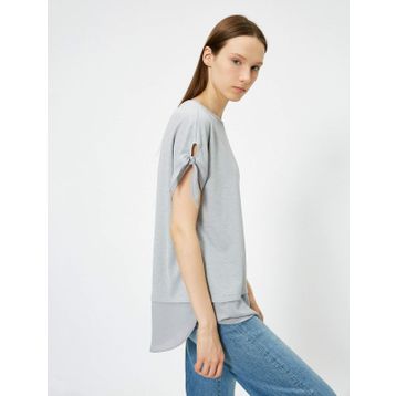 Koton 8KAF10243GK Gri Kadın T-Shirt